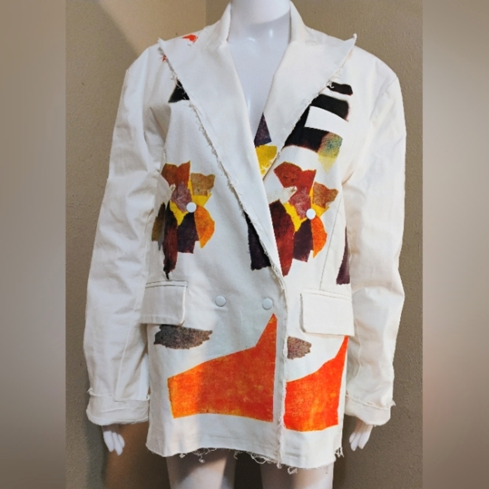 Delfina Balda Geometric Print Blazer